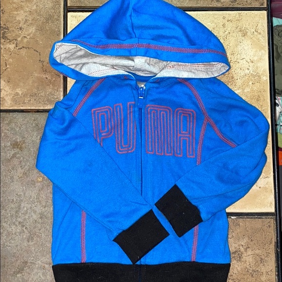 Puma Zip Up Sweatshirt Size 12m Blue - Picture 1 of 3